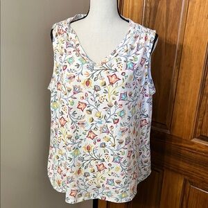 Croft & Barrow Multicolor Floral Sleeveless Blouse